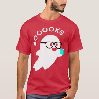 Halloween Books Ghost Reading Boo Read Books Lib T-shirt