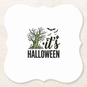 Halloween Boom Het Is Halloween Vintage Griezelen_ Kartonnen Onderzetters