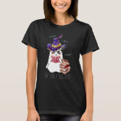 Halloween Booooks Ghost Reading Boo Read Books Lib T-shirt (Voorkant)