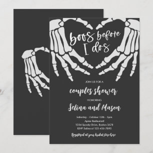 Halloween Boos Before I Dos Koppel Bruiloft Kaart