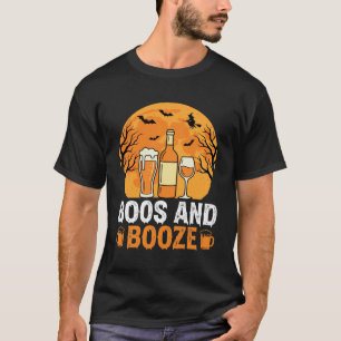 Halloween Boos en Drank Drankfeest Design T-shirt