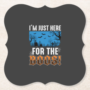 Halloween Boos Ghost Graveyard Vector Design_1 Kartonnen Onderzetters