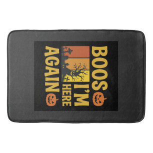 Halloween Boos Ik ben hier weer Retro Begraafplaat Badmat