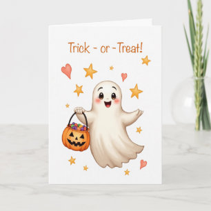 Halloween Bootiful Meisje Trick or Treat Schattig Kaart