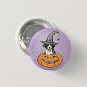 Halloween Border Collie Button (Voorkant /achterkant)
