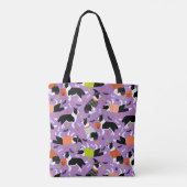 Halloween Border Collie Canvas tas (Achterkant)