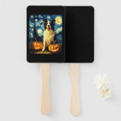 Halloween Border Collie Fall Pumpkin Handwaaier (Voorkant en achterkant)