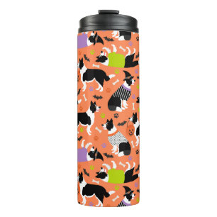 Halloween Border Collie Thermosbeker