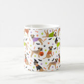 Halloween Bordure Terrier Café Mug (Centre)