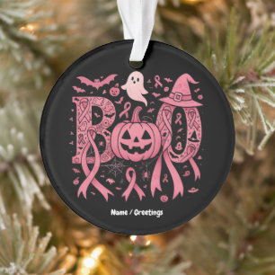 Halloween borstkanker bewustzijn roze lint ornament