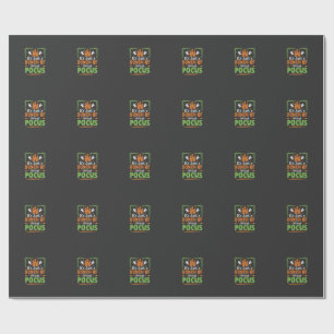 Halloween Bos Heksenketel Cadeaupapier