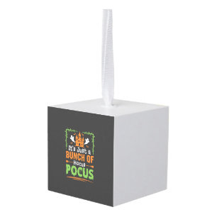 Halloween Bos Heksenketel Kubus Ornament