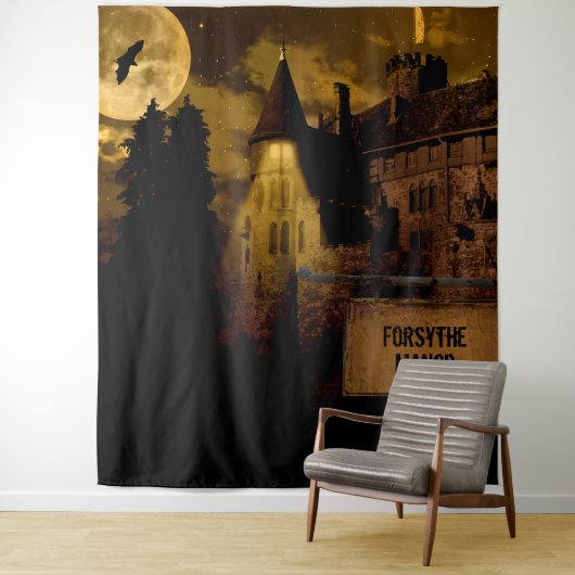 Halloween | Bosbouw | Haunted Manor Wandkleed (In situ)