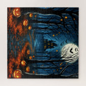 Halloween-bospad Legpuzzel (Horizontaal)