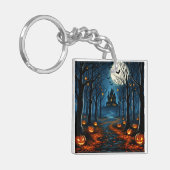 Halloween-bospad Sleutelhanger (Voorkant Links)