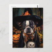 Halloween Boston Terrier Briefkaart (Voorkant / Achterkant)