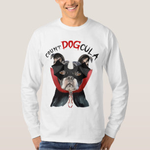 Halloween Boston Terrier Grappige Vampier Hond T-shirt