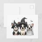 Halloween Boston Terrier Honden Briefkaart (Voorkant / Achterkant)
