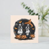 Halloween Boston Terrier Honden Kaart (Staand voorkant)