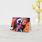 Halloween - Boston Terrier - Verenigd Koninkrijk Kaart (Gele Bloem)