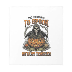 Halloween Botanical Leraar Vintage Gravure Pompoen Notitieblok
