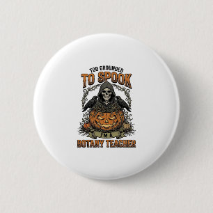 Halloween Botanical Leraar Vintage Gravure Pompoen Ronde Button 5,7 Cm