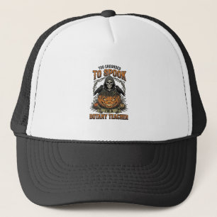 Halloween Botanical Leraar Vintage Gravure Pompoen Trucker Pet