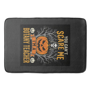 Halloween Botanische Leraar Skelet Pompoen Ontwerp Badmat