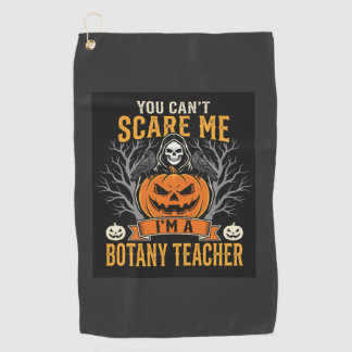 Halloween Botanische Leraar Skelet Pompoen Ontwerp Golfhanddoek