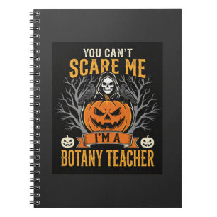 Halloween Botanische Leraar Skelet Pompoen Ontwerp Notitieboek