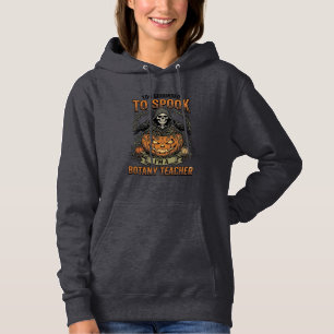 Halloween Botanische Leraar Vintage Gravure Pompoe Hoodie