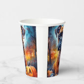 Halloween Boxer met pompoenen eng Papieren Bekers (Rechts)