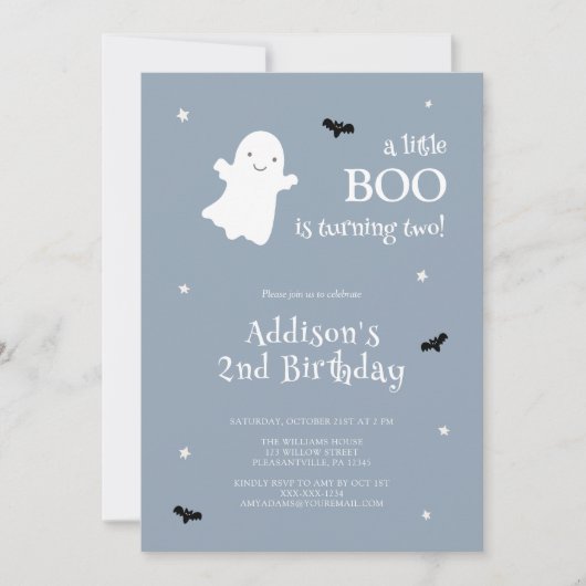 Halloween Boy 2e Anniversaire Invitation (Devant)