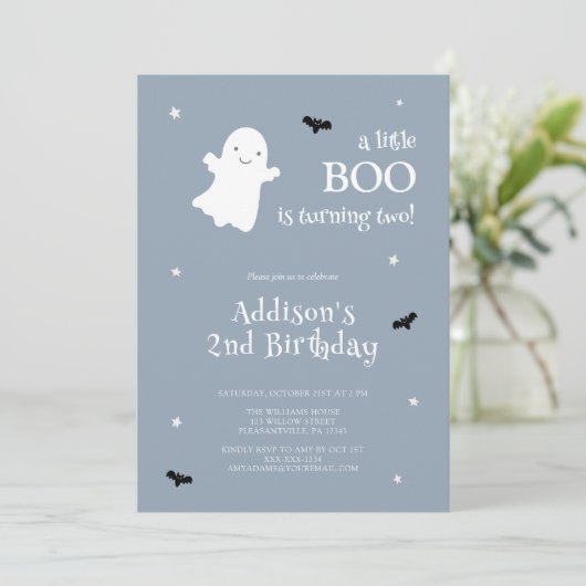Halloween Boy 2e Anniversaire Invitation (Debout devant)