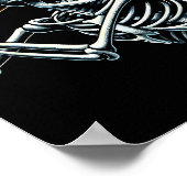 Halloween Boys Batting Skeleton Baseball  Poster (Hoek)