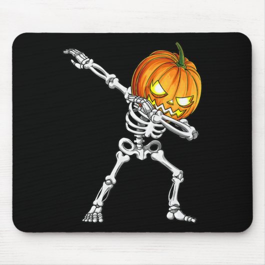 Halloween Boys Dabbing Skeleton Scary Pumpkin Jack Muismat (Voorkant)