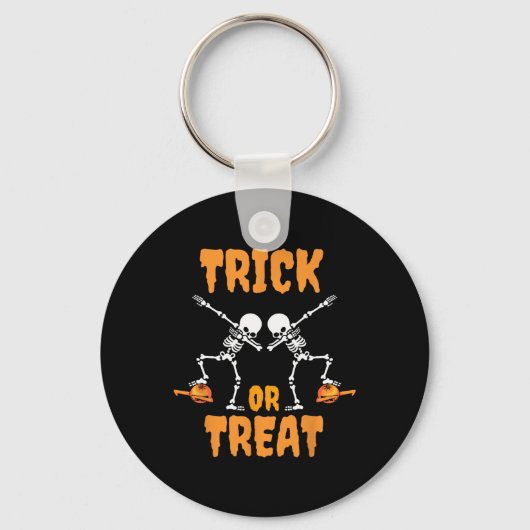Halloween Boys Girls Dabbing Pumpkin Skeleton Zomb Sleutelhanger (Voorkant)