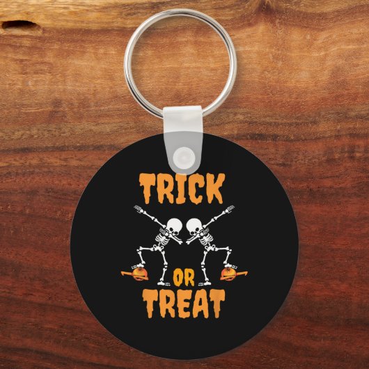 Halloween Boys Girls Dabbing Pumpkin Skeleton Zomb Sleutelhanger (Voorkant)