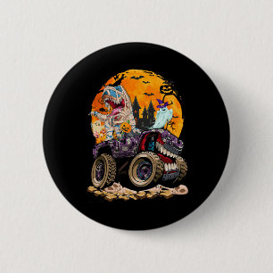 Halloween Boys Kinder Dinosaurus T rex Dino Pompoe Ronde Button 5,7 Cm
