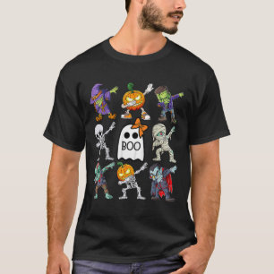 Halloween Boys Skeleton Zombie Pumpkin Uniek Boek T-shirt
