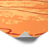 Halloween, boze heks with Fire in Forest Poster (Hoek)