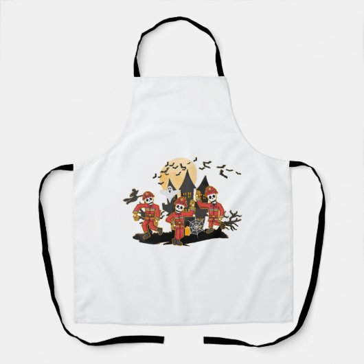Halloween brandweerman schort (Voorkant)