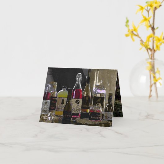 Halloween Brew ~ Card Kaart (Gele Bloem)