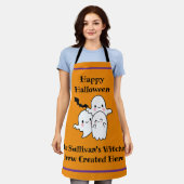 Halloween Brew Personaliseer Fun Ghost Bat Sinaasa Schort (Gedragen)