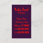 Halloween Brew ~ Visitekaartje (Achterkant)