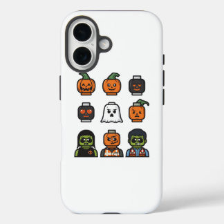 Halloween Brick Head Monster voor kinderen iPhone 16 Hoesje