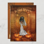 Halloween Bridal Shower Invitation Kaart (Voorkant / Achterkant)
