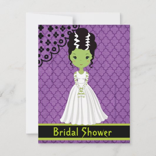 Halloween Bridal Shower Invitation Kaart (Voorkant)