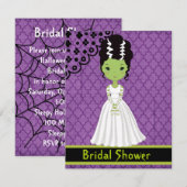 Halloween Bridal Shower Invitation Kaart (Voorkant / Achterkant)