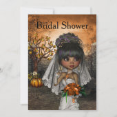Halloween Bridal Shower Invitation Kaart (Voorkant)